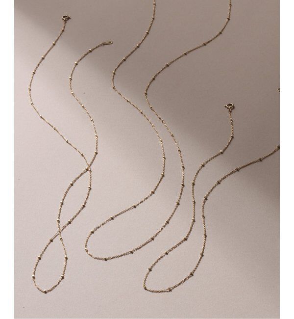 Lilas by Spick&Span「グリッターチェーン65cmネックレス K10」|ネックレス|