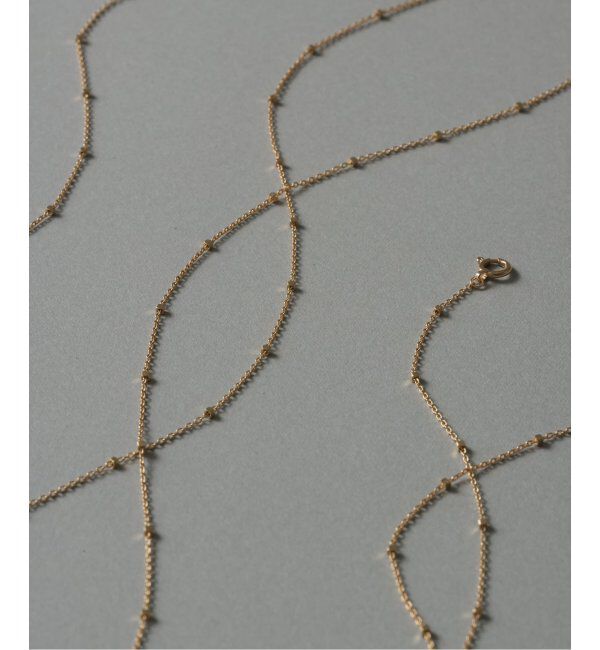 Lilas by Spick&Span「グリッターチェーン65cmネックレス K10」|ネックレス|