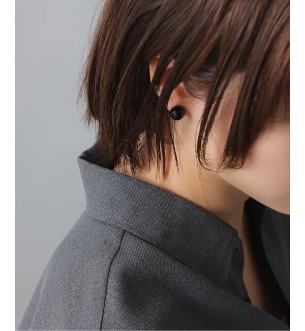 Lilas by Spick&Span「ラウンド*キューブカラーストーンピアス K10（両耳）」|ピアス|