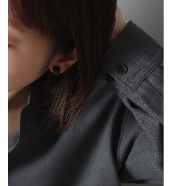 Lilas by Spick&Span「ラウンド*キューブカラーストーンピアス K10（両耳）」|ピアス|