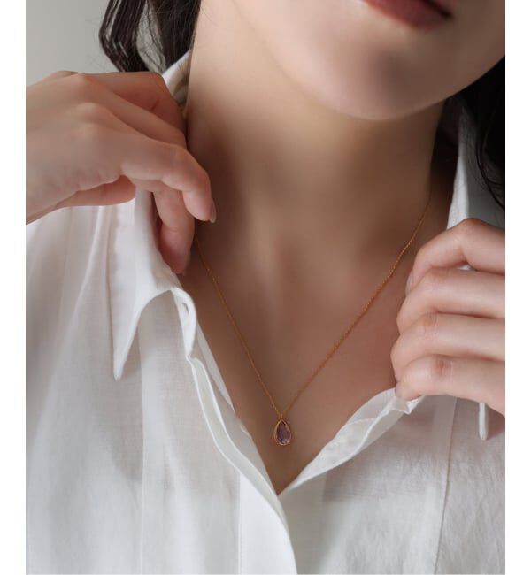 Spick and Span「《WEB限定》【SAMH by LILAS】ピンクアメジストネックレス SVK18GP」|ネックレス|