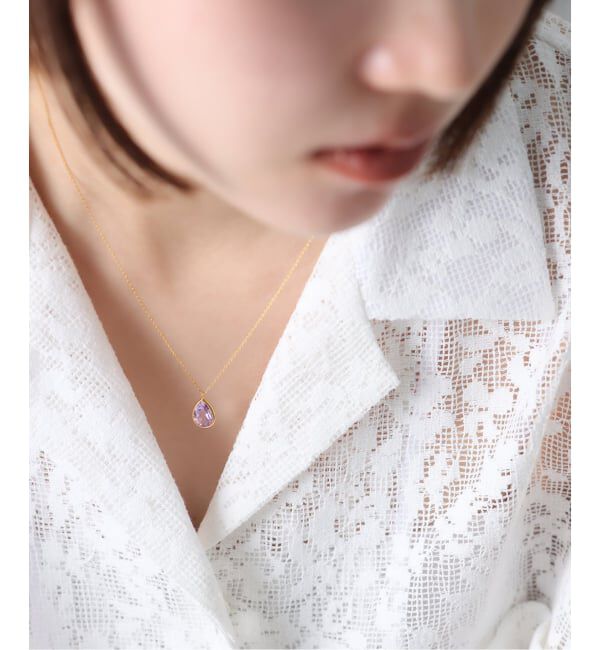 Spick and Span「《WEB限定》【SAMH by LILAS】ピンクアメジストネックレス SVK18GP」|ネックレス|