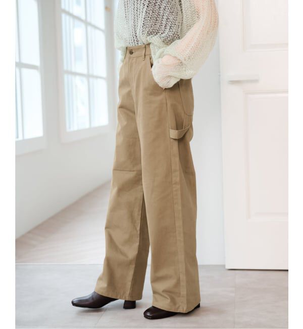 U by SPICK&SPAN「《予約》ピーチルーズペインターパンツ」|カーゴ|ベージュ