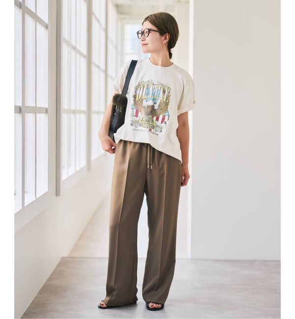 Spick and Span「《予約》ソフトタッチイージースラックスパンツ」|スラックス|