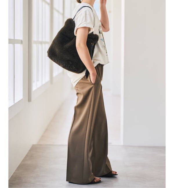 Spick and Span「《予約》ソフトタッチイージースラックスパンツ」|スラックス|
