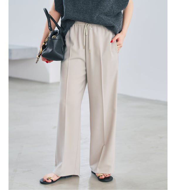 Spick and Span「《予約》ソフトタッチイージースラックスパンツ」|スラックス|