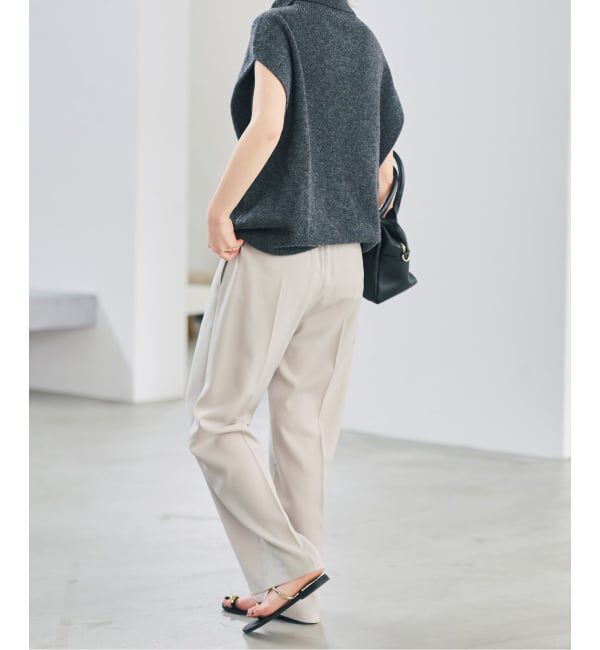 Spick and Span「《予約》ソフトタッチイージースラックスパンツ」|スラックス|