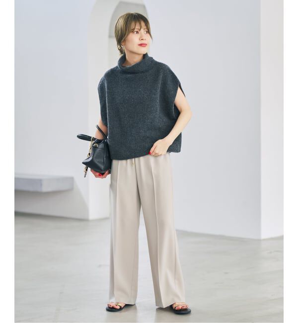 Spick and Span「《予約》ソフトタッチイージースラックスパンツ」|スラックス|