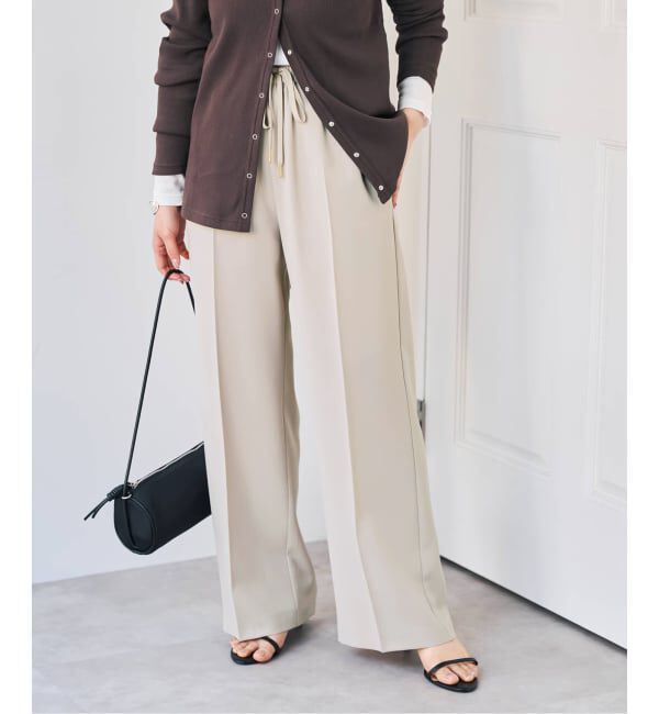 Spick and Span「《予約》ソフトタッチイージースラックスパンツ」|スラックス|
