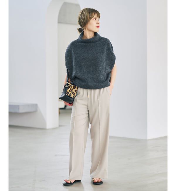 Spick and Span「《予約》ソフトタッチイージースラックスパンツ」|スラックス|