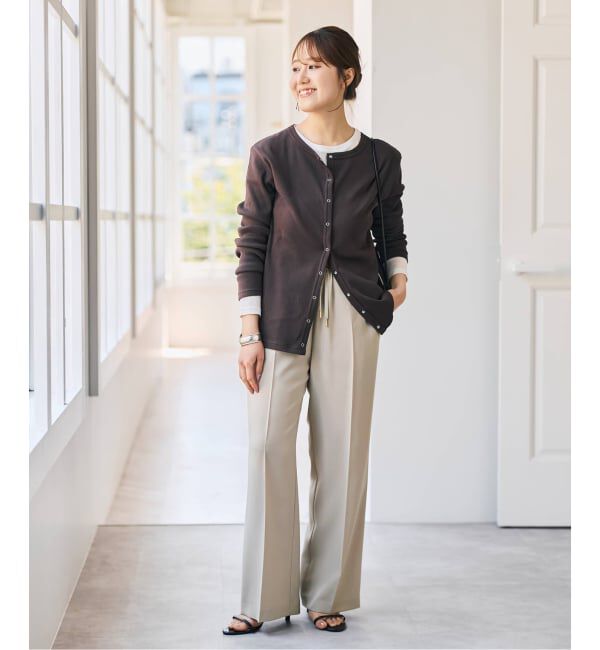 Spick and Span「《予約》ソフトタッチイージースラックスパンツ」|スラックス|