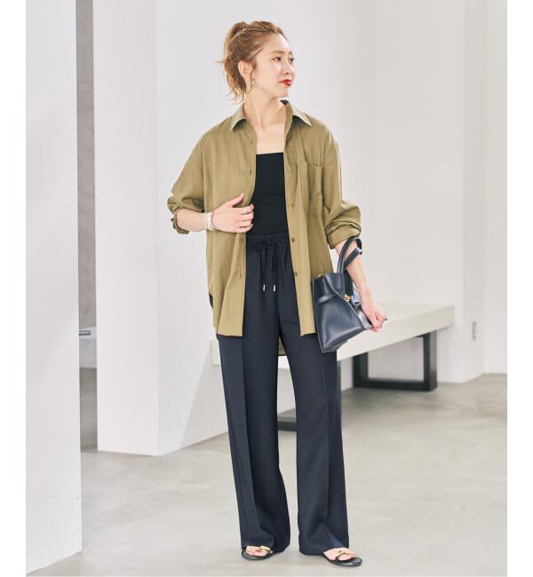 Spick and Span「《予約》ソフトタッチイージースラックスパンツ」|スラックス|