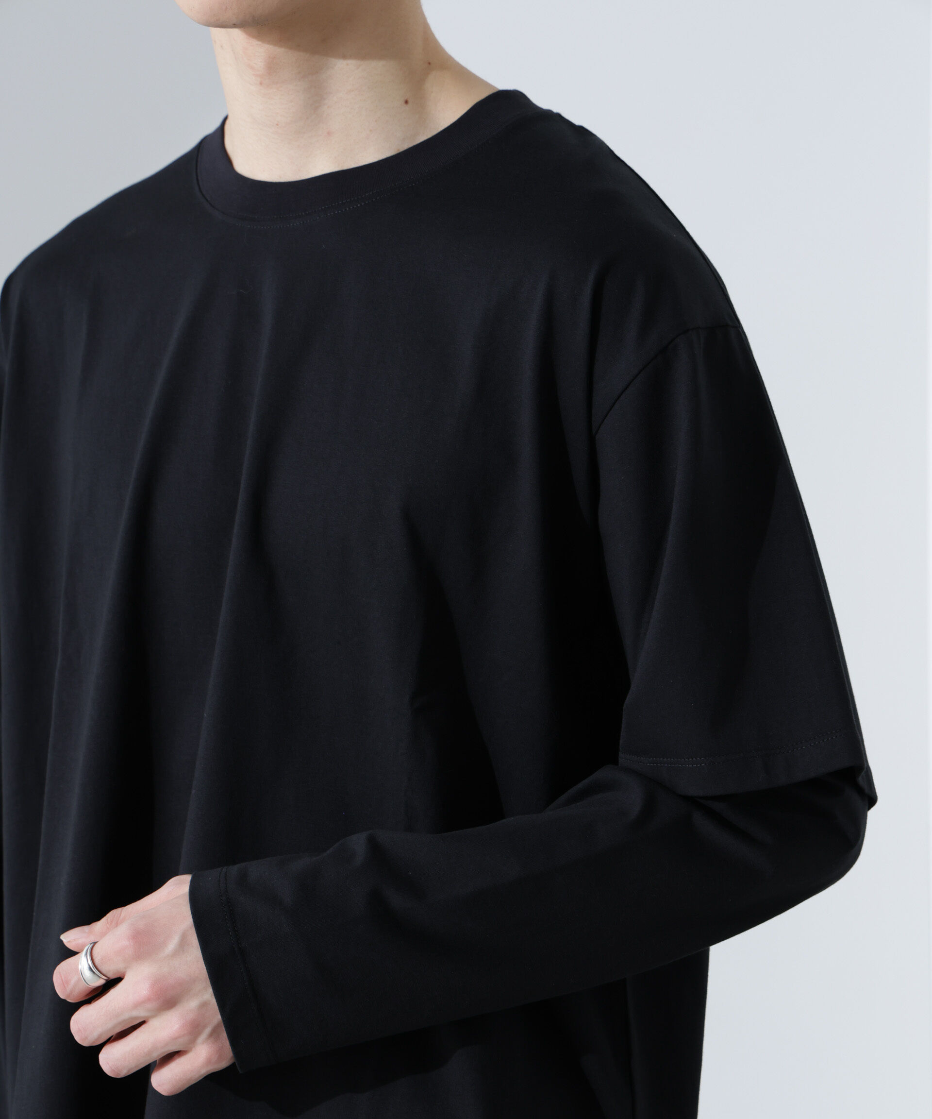 NANO universe「フェイクレイヤードTシャツ 長袖」|Tシャツ・カットソー|