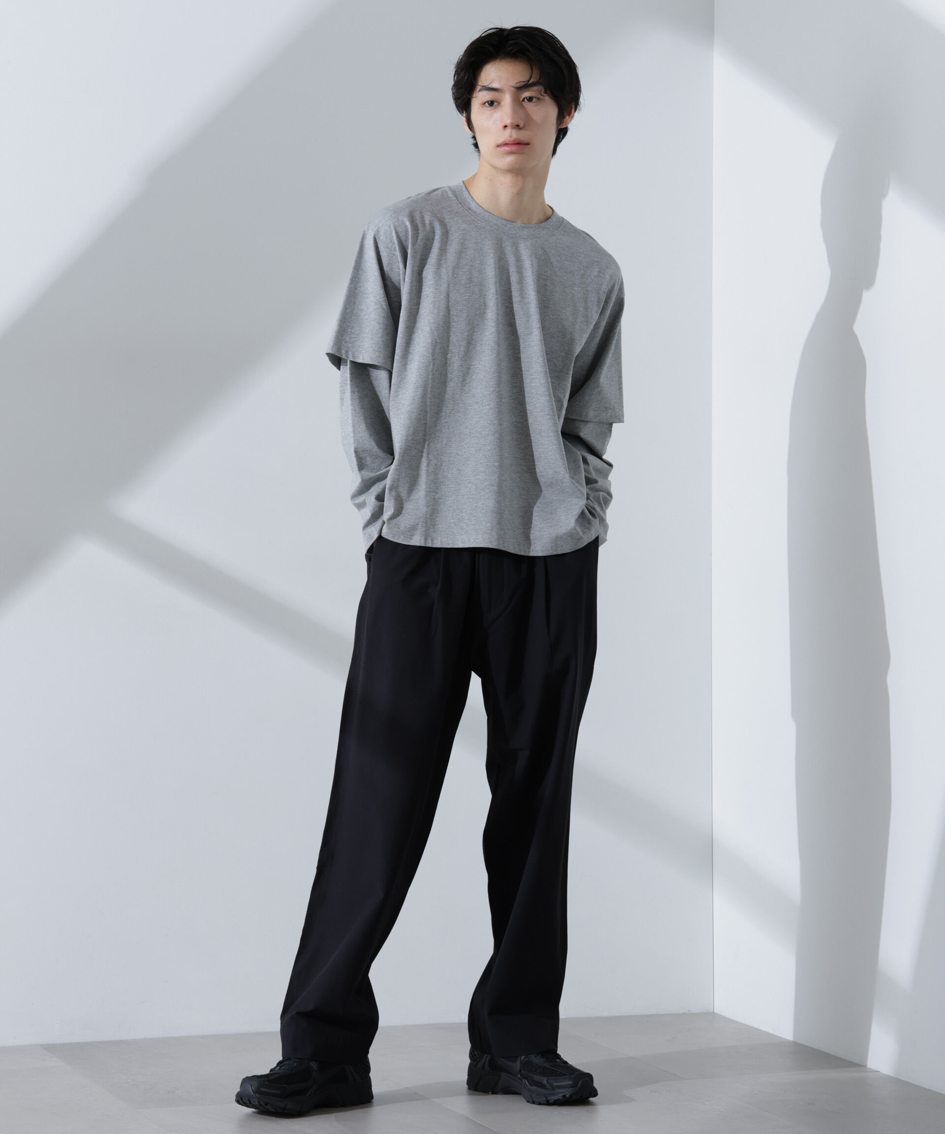 NANO universe「フェイクレイヤードTシャツ 長袖」|Tシャツ・カットソー|