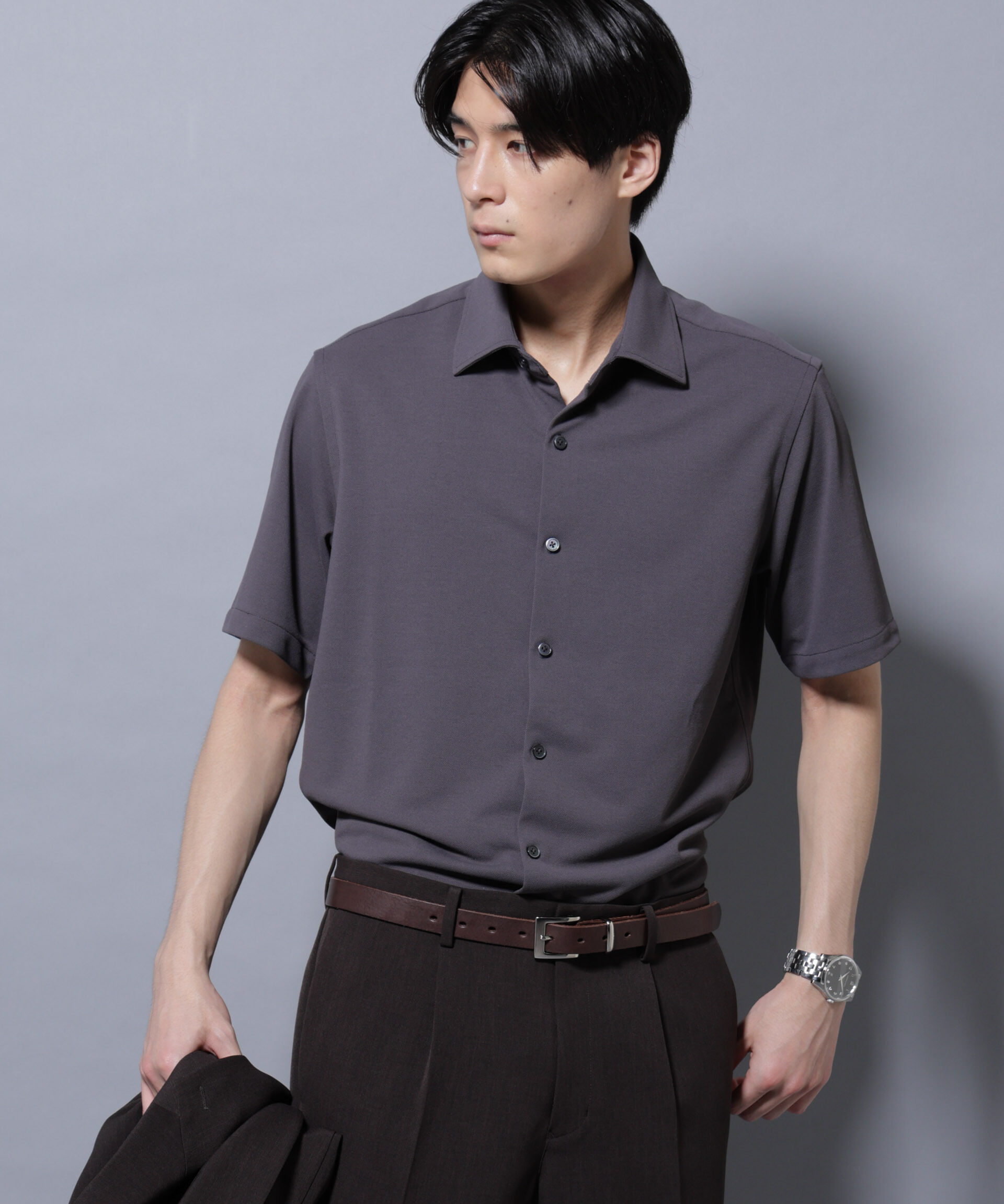 NANO universe「「N SHIRTS」 AERO FREEZE 鹿の子シャツ」|シャツ・ブラウス|