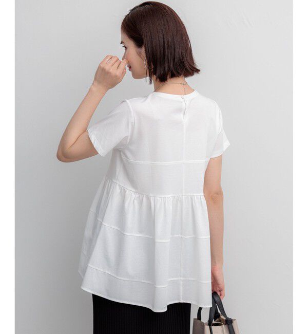 組曲「【ご好評により新色追加/WEB限定】プレーティング天竺ビスチェ風ティアード Tシャツ」|Tシャツ・カットソー|