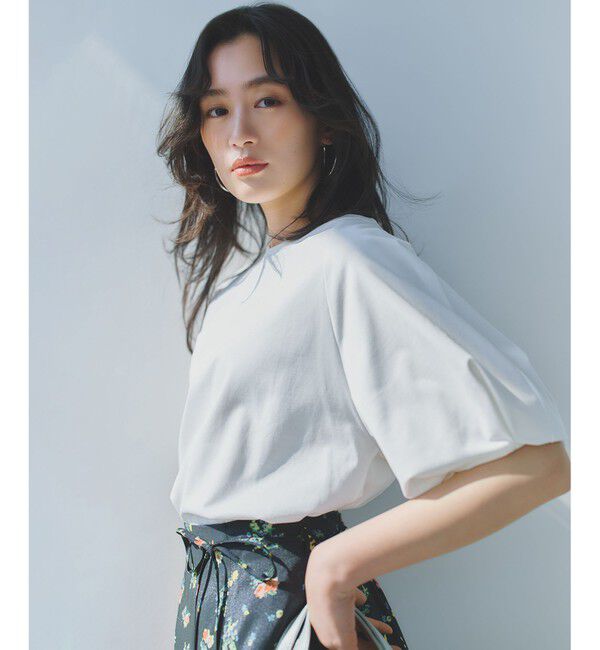 組曲「プレーティング天竺 バルーンスリーブカットソー」|Tシャツ・カットソー|