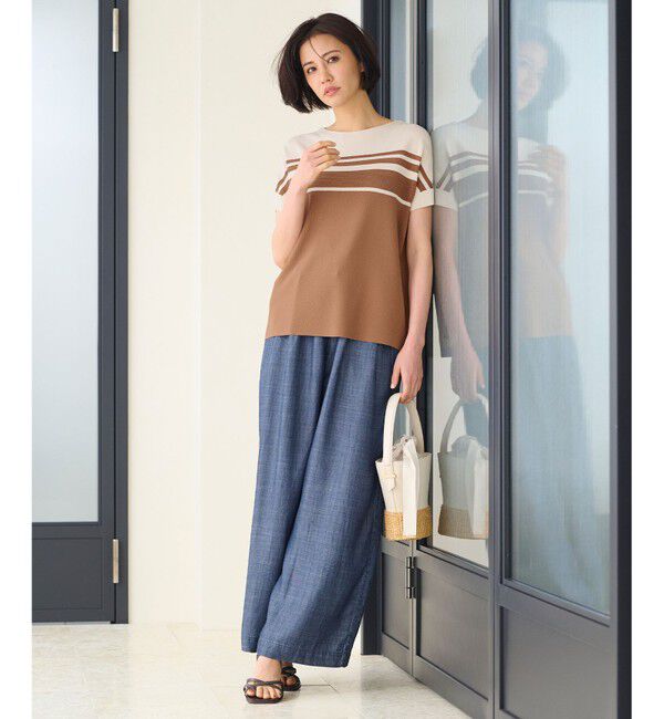自由区「【洗える・XSサイズあり】テンセルリネンデニムワイド パンツ」|その他|