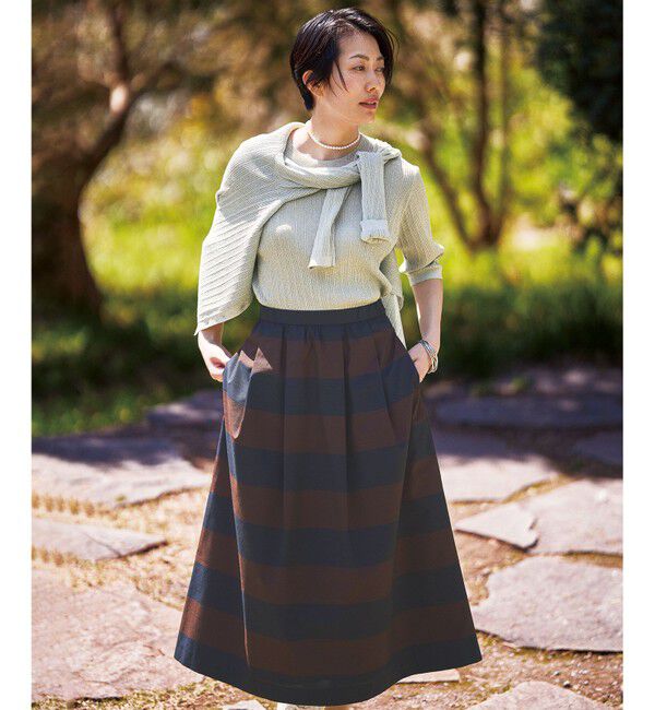 自由区「【カタログ掲載・アンサンブル対応・洗える】グリッターリブプルオーバー ニット」|ニット・セーター|