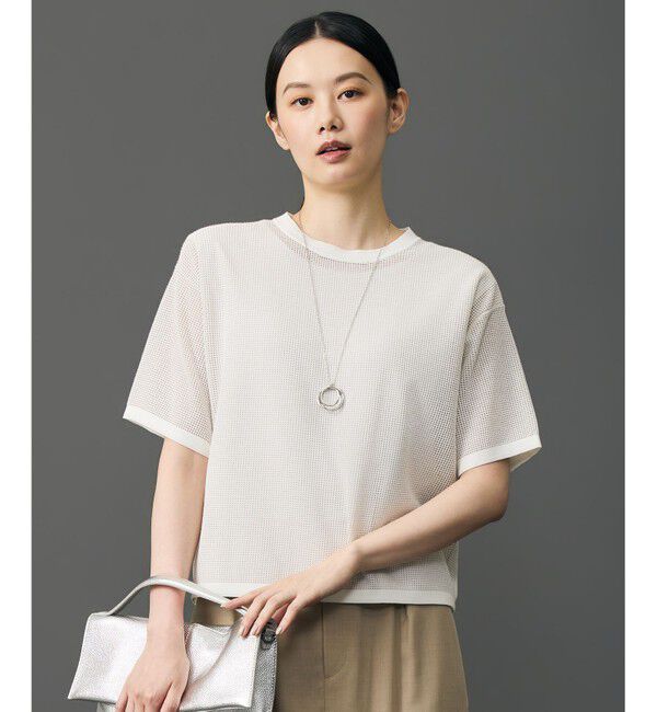 自由区「【カタログ掲載】シアーメッシュニット Tシャツ」|ニット・セーター|オフ