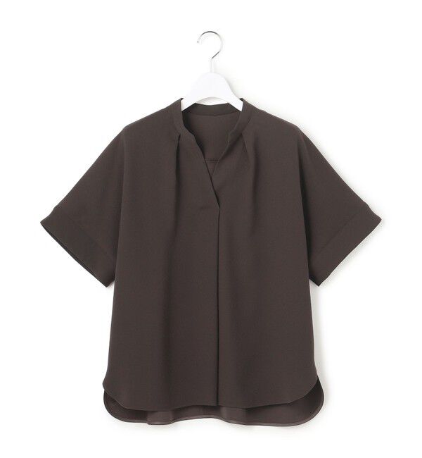 23区「ストレッチジョーゼット キーネック ブラウス」|Tシャツ・カットソー|