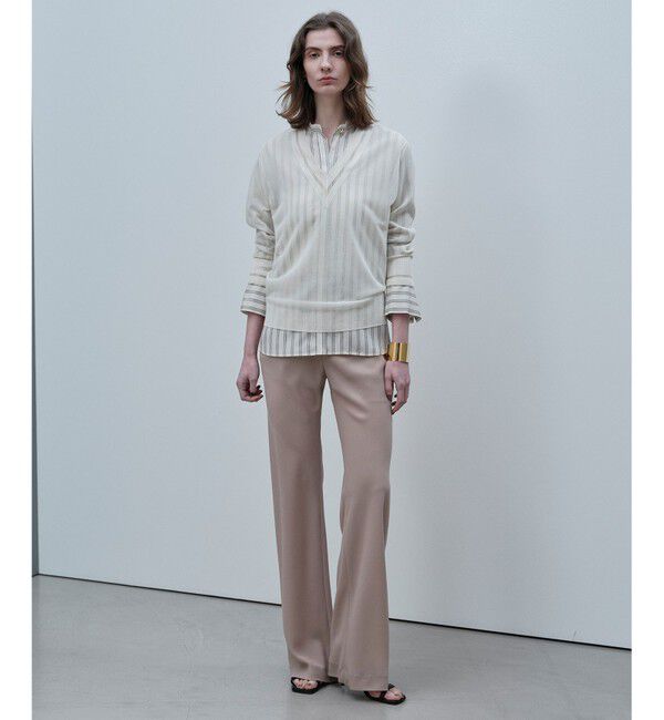 BEIGE,「【ロングセラー・新色追加】FLEUR / バックサテン イージーワイドパンツ」|その他|Beige