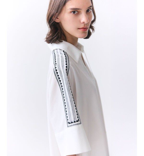 BEIGE,「AXI / 刺繍ステッチ ドルマンロングドレス」|ドレス|