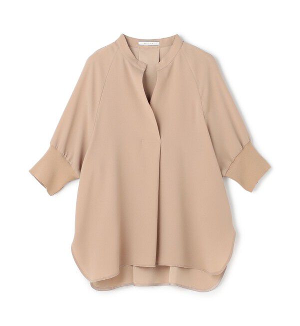 BEIGE,「FLEUR / 異素材カフス スタンドカラーブラウス」|シャツ・ブラウス|