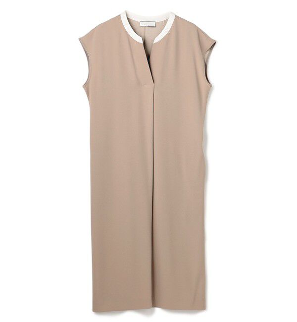 BEIGE,「【セットアップ対応】CINDY / 配色ネック フレンチドレス」|ワンピース|