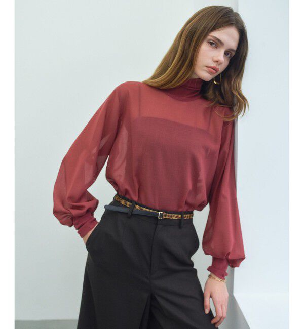 BEIGE,「MOYE / ニットドッキング ロングスリーブブラウス」|シャツ・ブラウス|L.Bordeaux