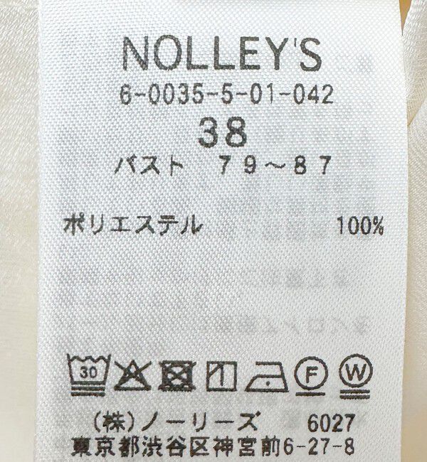 NOLLEY'S「シアーシルキーパール釦フリルブラウス」|シャツ・ブラウス|