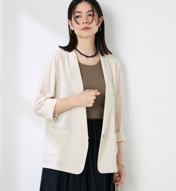 NOLLEY'S sophi「【BECシリーズ】ウォッシャブルリネナチュールシアージャケット」|テーラードジャケット|