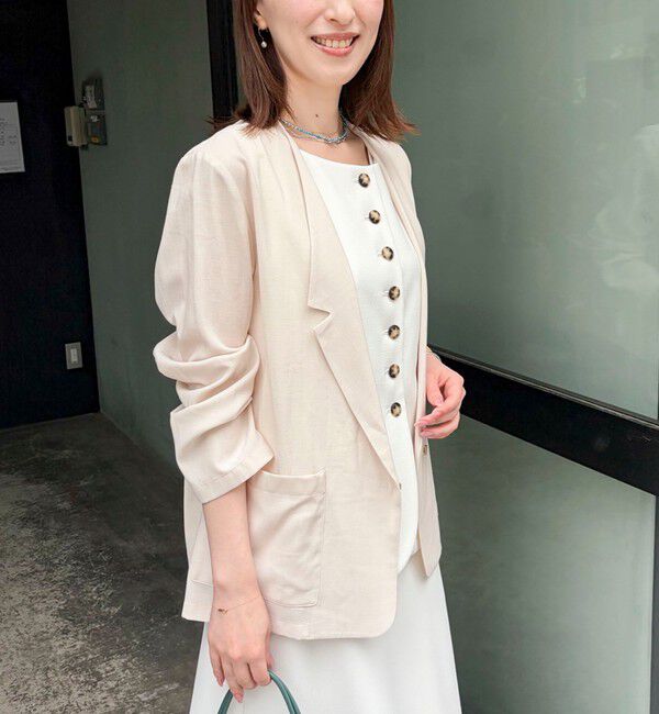 NOLLEY'S sophi「【BECシリーズ】ウォッシャブルリネナチュールシアージャケット」|テーラードジャケット|