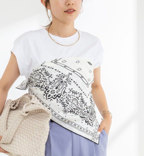 NOLLEY'S「《ノーリーズオリジナル美容Tシャツ》シルクアミノ酸加工オーバーノースリーブ」|Tシャツ・カットソー|