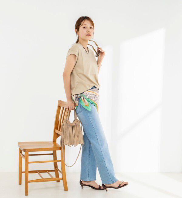 NOLLEY'S「《ノーリーズオリジナル美容Tシャツ》シルクアミノ酸加工オーバーノースリーブ」|Tシャツ・カットソー|