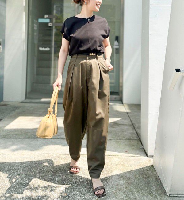 NOLLEY'S「《ノーリーズオリジナル美容Tシャツ》シルクアミノ酸加工オーバーノースリーブ」|Tシャツ・カットソー|