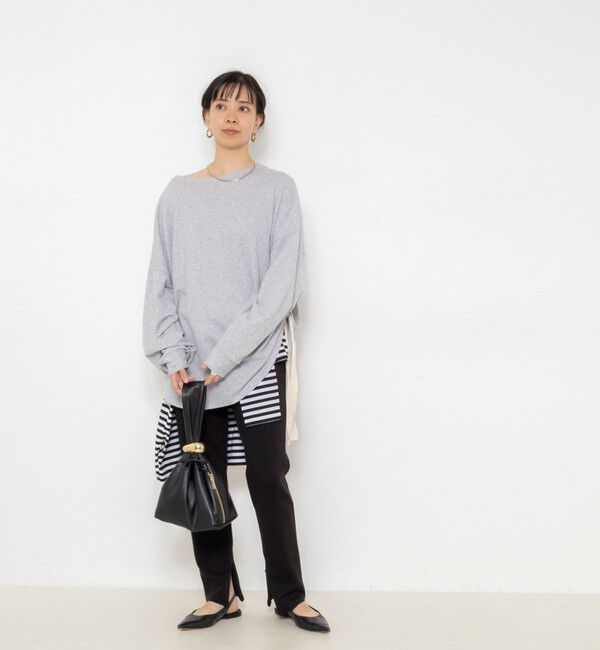 NOLLEY'S「ウォッシャブルインレーアレンジルーズプルオーバー」|Tシャツ・カットソー|