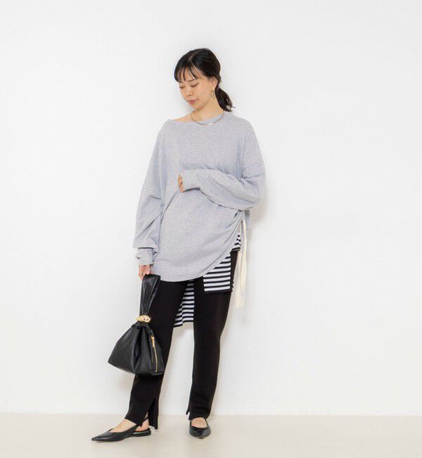 NOLLEY'S「ウォッシャブルインレーアレンジルーズプルオーバー」|Tシャツ・カットソー|