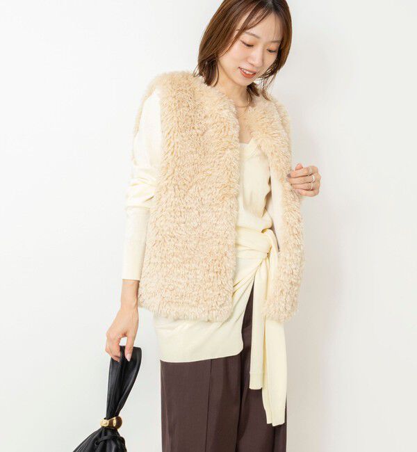 NOLLEY'S「【 SHOP PRESS二見別注カラー】レイヤードピース付きVネックプルオーバー」|ニット・セーター|