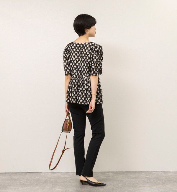 NOLLEY'S sophi「【WEB＆一部店舗限定】ラティスジャガードペプラムブラウス」|シャツ・ブラウス|
