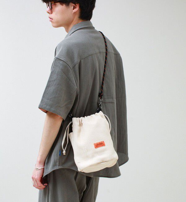 GLOSTER「【UNIVERSAL OVERALL】Summer knit purse」|ショルダー・メッセンジャー|オフホワイト