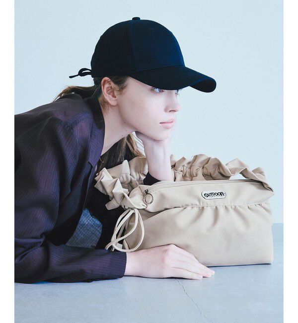 VIS「【OUTDOOR PRODUCTS】VIS別注 スエード ＆ 合皮 フリル ショルダーバッグ / WEB限定カラー」|ショルダー・メッセンジャー|