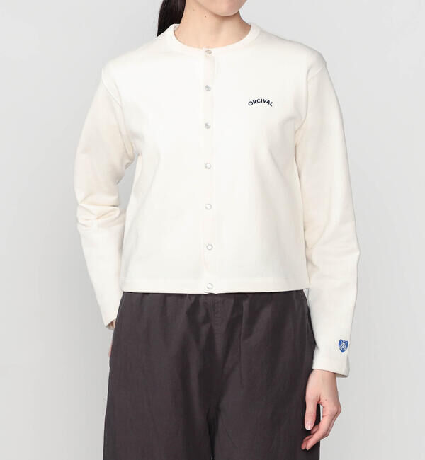 ORCIVAL「ORCIVAL | 裏毛 クルーネックカーディガン WOMEN」|その他|ECRU