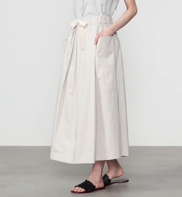  「nicholson & nicholson | 〈別注〉コットンツイル タックスカート WOMEN」|スカート|LTGREY