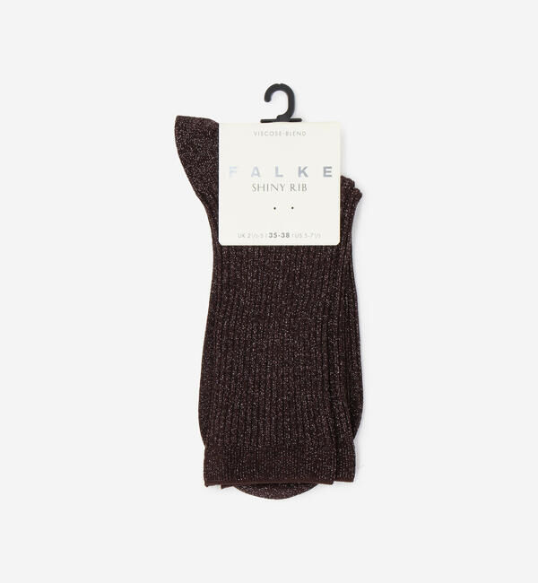 FALKE 「FALKE | 46928 SHINY RIB SOCKS WOMEN」|ソックス|DKBROWN