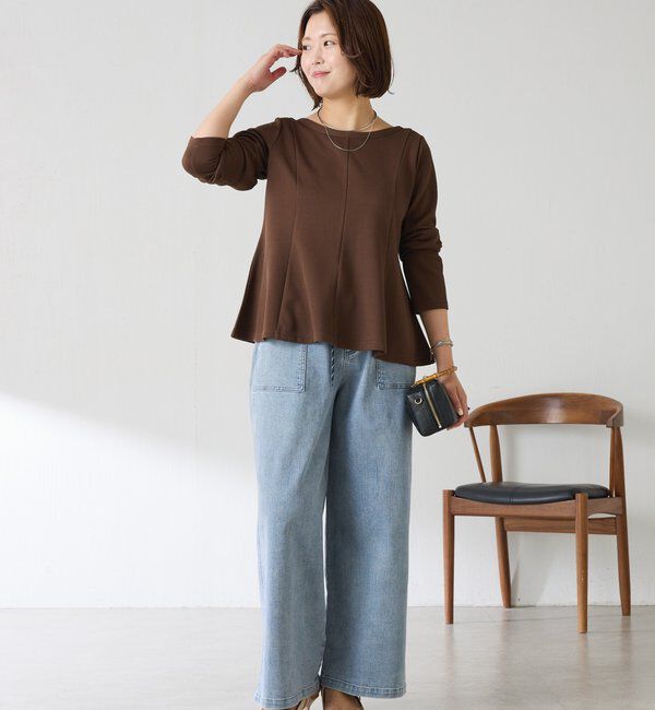  「【再販売決定!】《Matsushita企画》ワッフルペプラムカットソー」|Tシャツ・カットソー|