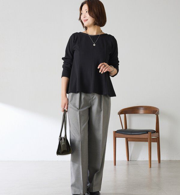  「【再販売決定!】《Matsushita企画》ワッフルペプラムカットソー」|Tシャツ・カットソー|