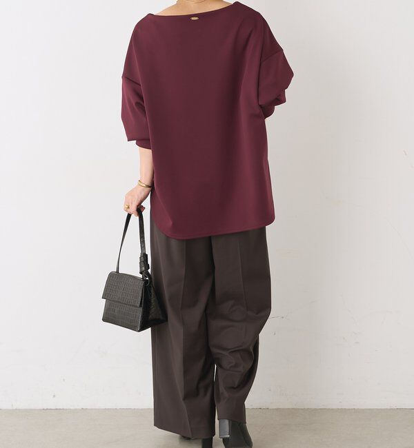  「【接触冷感/紫外線防止/防シワ】ダンボールボートネックプルオーバー」|Tシャツ・カットソー|