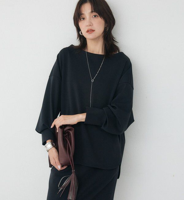  「【接触冷感/紫外線防止/防シワ】ダンボールボートネックプルオーバー」|Tシャツ・カットソー|