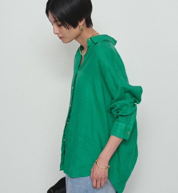  「《累計販売2万枚/名品アイテム》リネンバックタイシャツ」|シャツ・ブラウス|